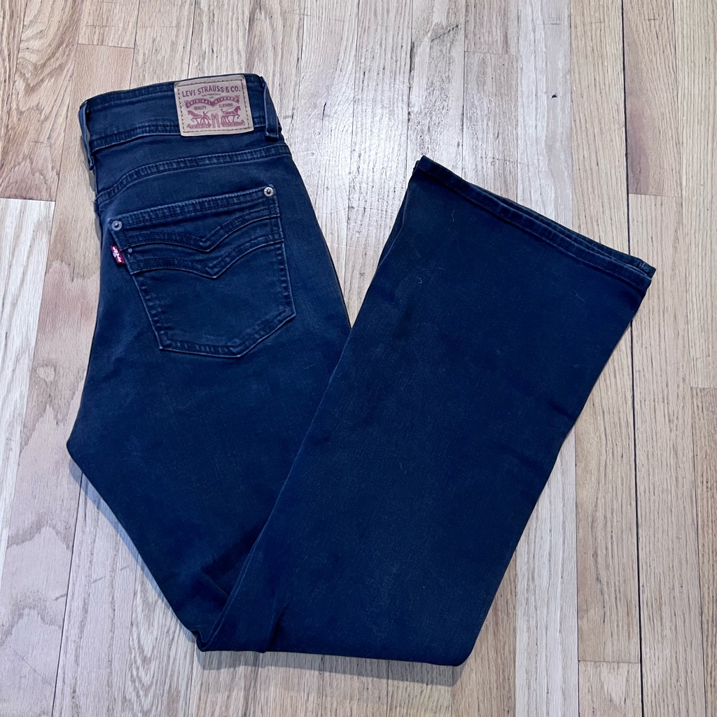 Levi's Ladies Size 29 "Levi's" 726 Dark Black Flare Leg Jeans Guc